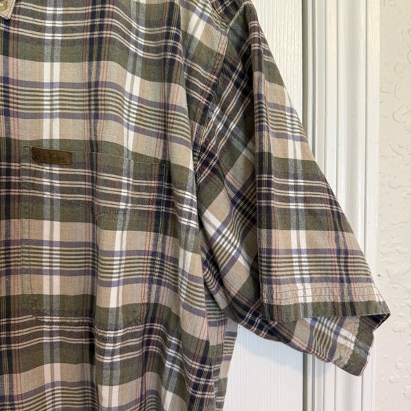 Woolrich Shirt Gingham Check Mens Short Sleeve 100% Cotton Button Up XL - Picture 4 of 9